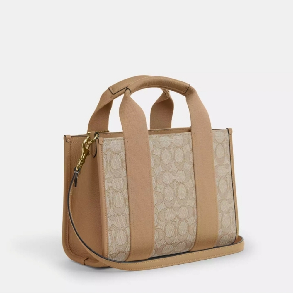 Coach Smith Tote 24 Beige Signature Canvas Tote - Picture 3 of 6